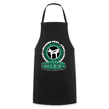 Kickboxing Kick Boxing Vintage Gift Idea - Cooking Apron - black - Front - AI Model Male 185 dark (185cm)