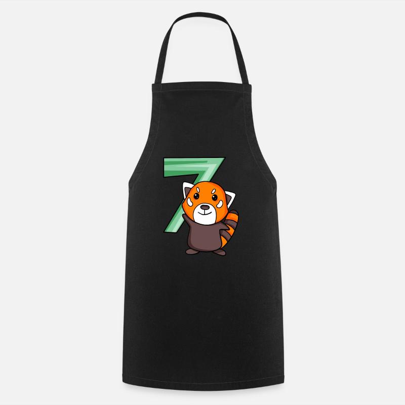 Roter Panda - Kochschürze - Schwarz