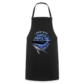 Baleine Natation Cadeau de plongée pour plongeurs Scuba - Tablier de cuisine - noir - Devant - AI Model Male 185 dark (185cm)