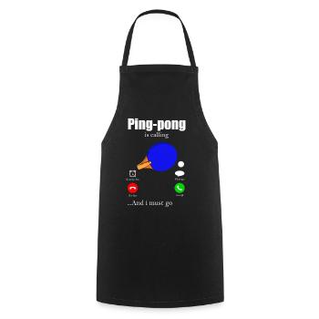 Ping-Pong - Tablier de cuisine - noir - Devant - AI Model Male 185 dark (185cm)