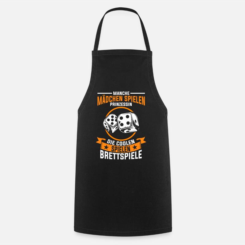 Brettspiele Mädchen - Kochschürze - Schwarz