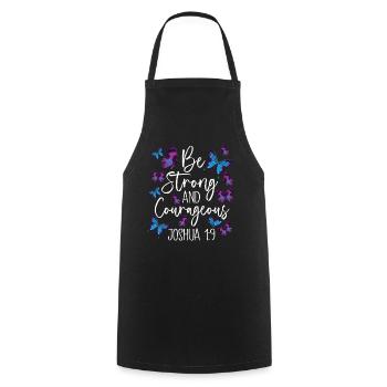 Religion biblique chrétienne - Tablier de cuisine - noir - Devant - AI Model Male 185 dark (185cm)