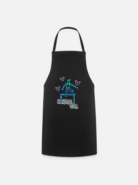 Hürdenlauf Leichathletik cooles Geschenk für - Kochschürze - Schwarz