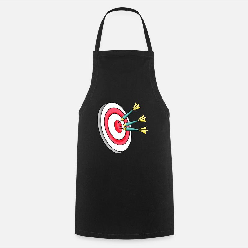 Dartscheibe Dart Darts - Kochschürze - Schwarz