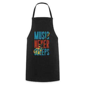 Vintage Rock Guitar Guitarist Electric Guitar Bassist - Cooking Apron - black - Front - AI Model Male 185 dark (185cm)