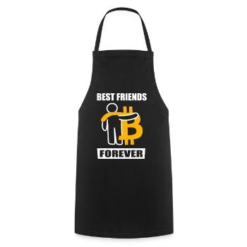 BFF Bitcoin Friends Bitcoin Best Friends Forever - Kochschürze - Schwarz - Vorne - AI Model Male 185 dark (185cm)