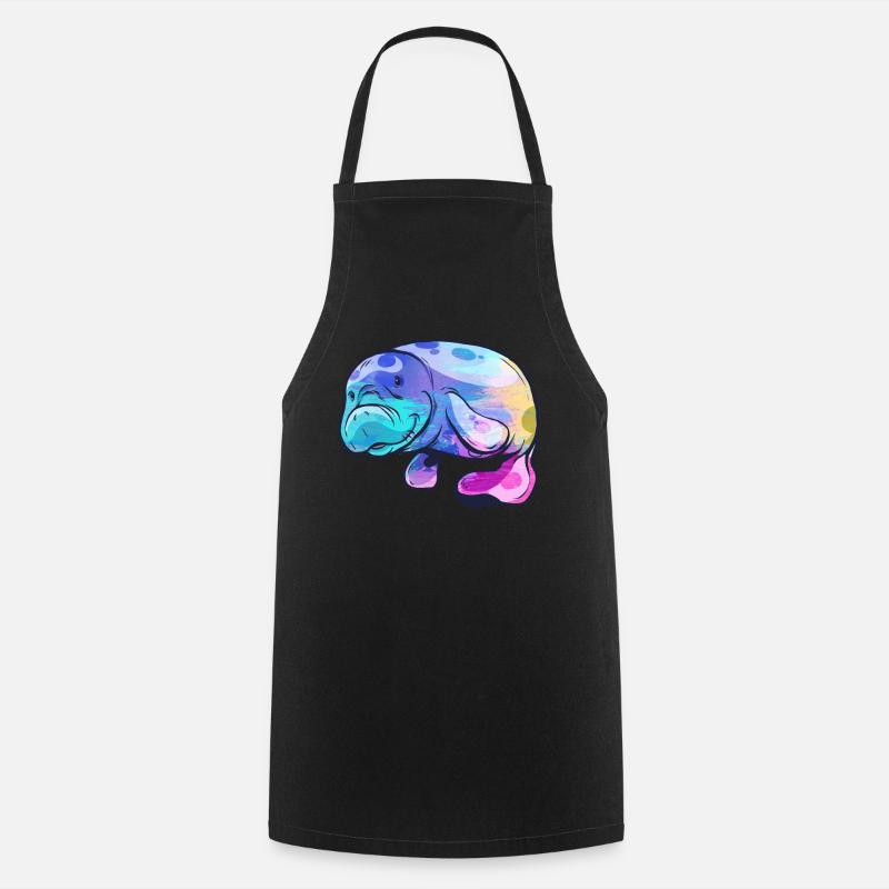 Manatee - Cooking Apron - black
