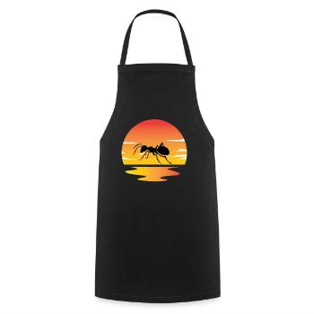Coucher de soleil aménes - Tablier de cuisine - noir - Devant - AI Model Male 185 dark (185cm)
