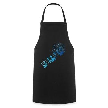 Synthesizer Keyboard - Cooking Apron - black - Front - AI Model Male 185 dark (185cm)
