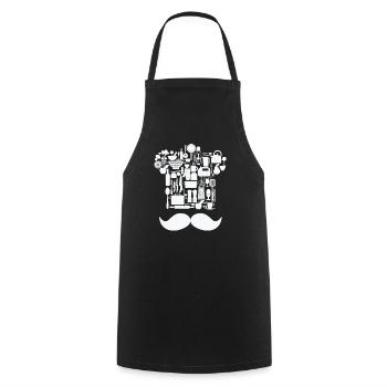 Chef Chef Chef Kitchen Cooking Food Hobby Chef - Cooking Apron - black - Front - AI Model Male 185 dark (185cm)