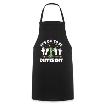 Autism Awareness - Cooking Apron - black - Front - AI Model Male 185 dark (185cm)