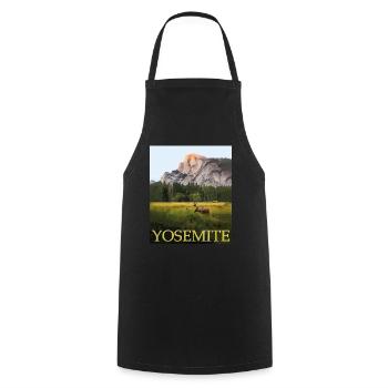 Yosemite Wild Nature - Kochschürze - Schwarz - Vorne - AI Model Male 185 dark (185cm)