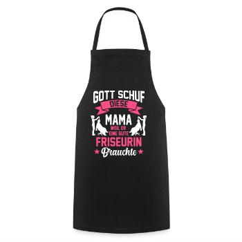 Friseurin Mama Frisör Muttertag Geschenk - Kochschürze - Schwarz - Vorne - AI Model Male 185 dark (185cm)