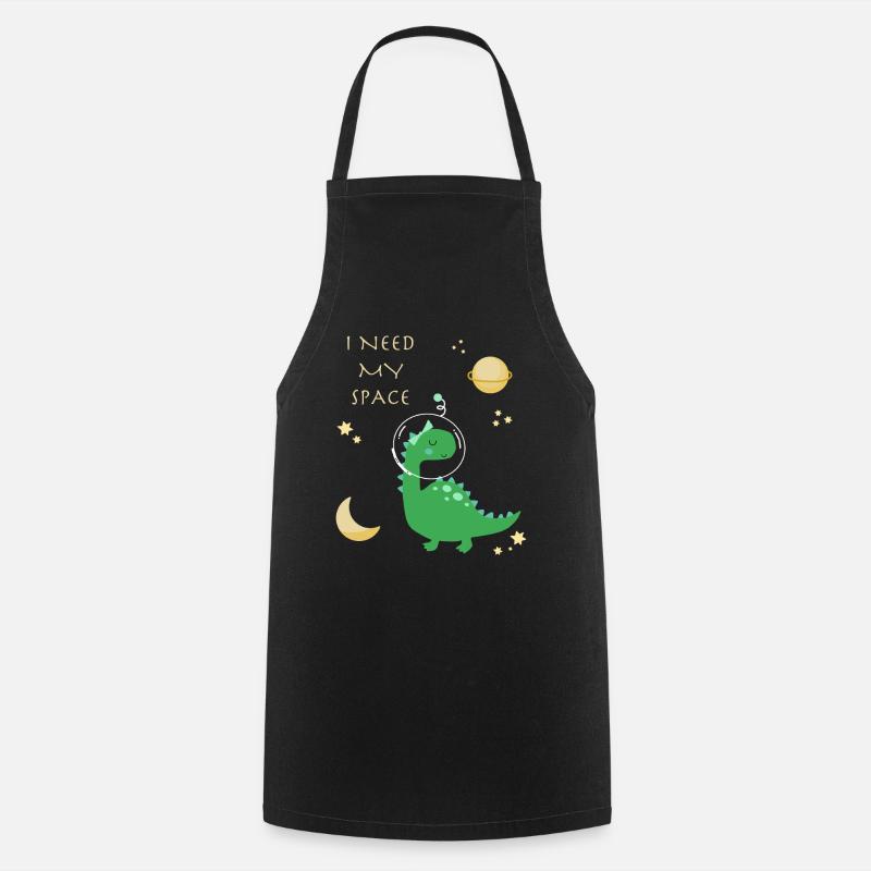 Dino space - Cooking Apron - black