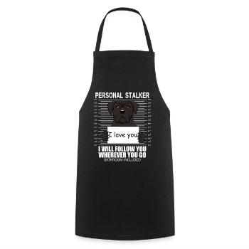 Drôle de perséker personnel - Super Cane Corso - Tablier de cuisine - noir - Devant - AI Model Male 185 dark (185cm)