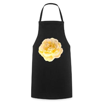 Rose Flower - Cooking Apron - black - Front - AI Model Male 185 dark (185cm)