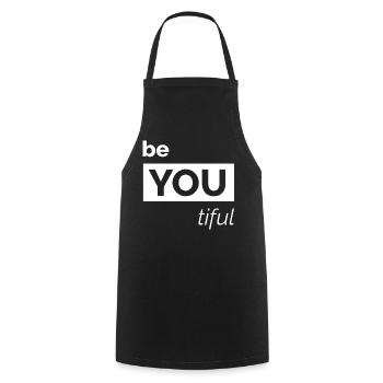 Beautiful You Motivation Development Love Logo - Cooking Apron - black - Front - AI Model Male 185 dark (185cm)