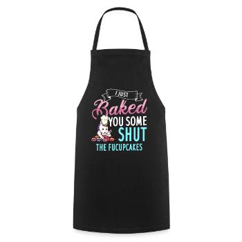 Shut The Fucupcake Licorne cupcake - Tablier de cuisine - noir - Devant - AI Model Male 185 dark (185cm)