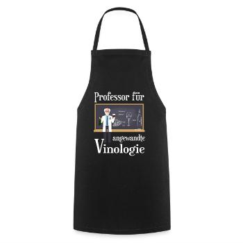 Professor für Angewandte Vinologie Weintrinker - Kochschürze - Schwarz - Vorne - AI Model Male 185 dark (185cm)