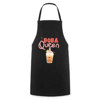 Bubble Tea - Cooking Apron - black - Front - AI Model Male 185 dark (185cm)