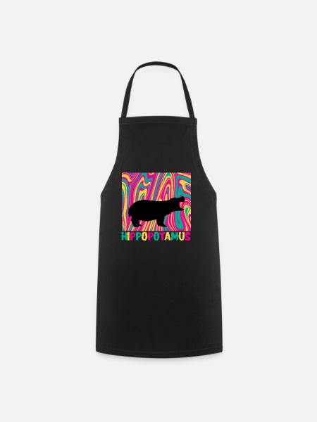 Cadeau d’hippopotame - Tablier de cuisine - noir