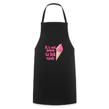 Nice funny ice cream design « It’s not going to - Tablier de cuisine - noir - Devant - AI Model Male 185 dark (185cm)