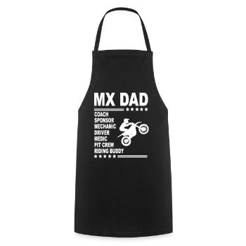 MX DAD Motocross Supercross Dirtbike Dad Gift - Cooking Apron - black - Front - AI Model Male 185 dark (185cm)