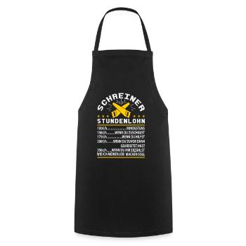 Tischler Schreiner Holz Zimmermann Hobel Geschenk - Kochschürze - Schwarz - Vorne - AI Model Male 185 dark (185cm)