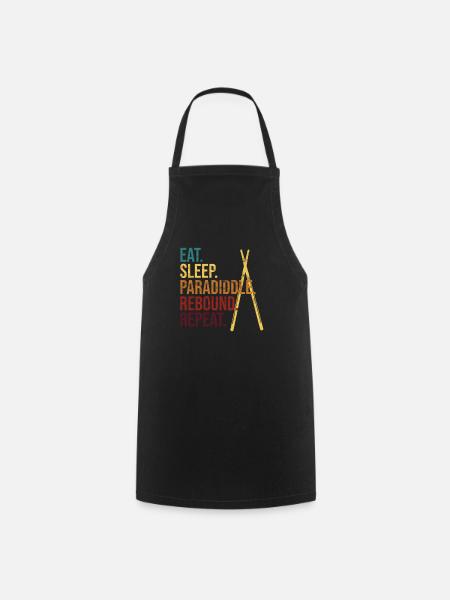 Percussion batteur cadeau de batteur - Tablier de cuisine - noir