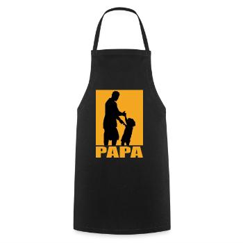 Papa Design - Tablier de cuisine - noir - Devant - AI Model Male 185 dark (185cm)