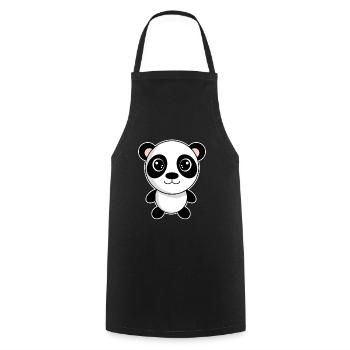 Panda - Tablier de cuisine - noir - Devant - AI Model Male 185 dark (185cm)