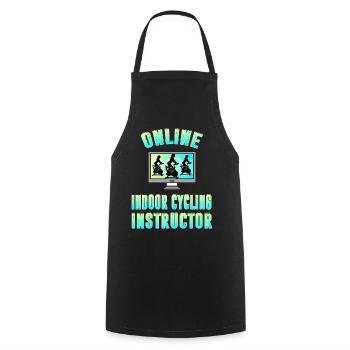 Online Indoor Cycling Instructor - Cooking Apron - black - Front - AI Model Male 185 dark (185cm)