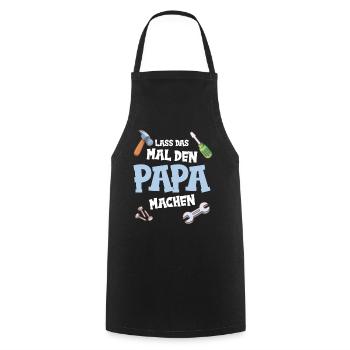 Papa Vater Lass das mal den Papa machen Vatertag - Kochschürze - Schwarz - Vorne - AI Model Male 185 dark (185cm)