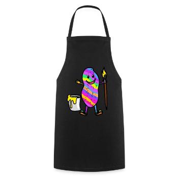 Peanut Art Academy Painting Grafiti Job - Cooking Apron - black - Front - AI Model Male 185 dark (185cm)