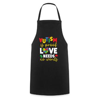 Autism Awareness - Cooking Apron - black - Front - AI Model Male 185 dark (185cm)