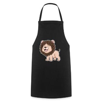 Baby Lion - Cooking Apron - black - Front - AI Model Male 185 dark (185cm)