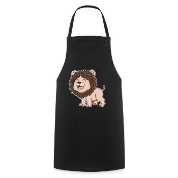 Bébé Lion - Tablier de cuisine - noir - Devant - AI Model Male 185 dark (185cm)