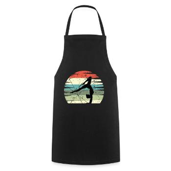 Gymnastique filles - Tablier de cuisine - noir - Devant - AI Model Male 185 dark (185cm)
