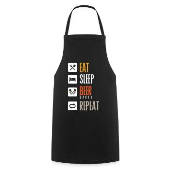 Beer Darts Dart Gift Idea Bullseye - Cooking Apron - black - Front - AI Model Male 185 dark (185cm)