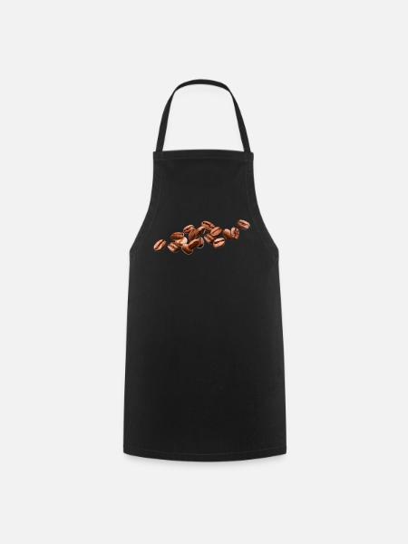Realistische Kaffeebohnen Coffee Art - Kochschürze - Schwarz