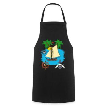 Expedition Adventure Travel Travel Agency Tour - Cooking Apron - black - Front - AI Model Male 185 dark (185cm)