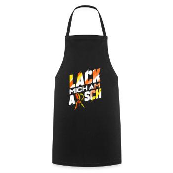 Lack mich am Arsch - Lackierer Autolackierer - Kochschürze - Schwarz - Vorne - AI Model Male 185 dark (185cm)