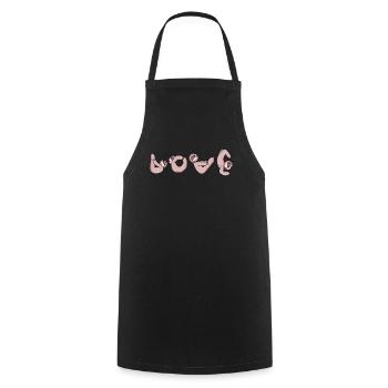 Love Yoga Fitness Sloth Love - Cooking Apron - black - Front - AI Model Male 185 dark (185cm)