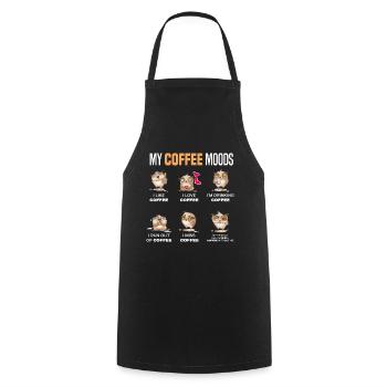 Eulen Kaffee Liebhaber Geschenk - Kochschürze - Schwarz - Vorne - AI Model Male 185 dark (185cm)