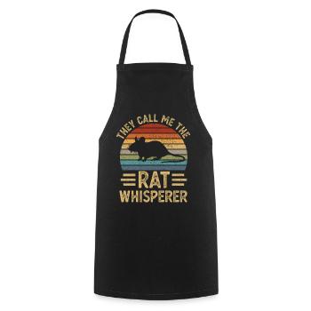 Rat rats - Cooking Apron - black - Front - AI Model Male 185 dark (185cm)