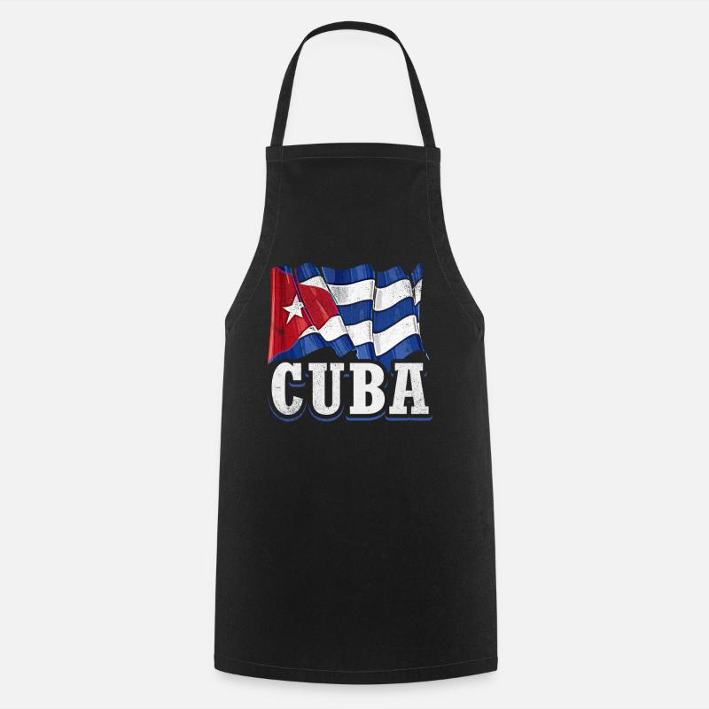 Cuba drapeau - Tablier de cuisine - noir