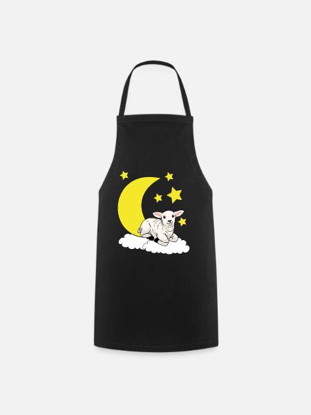 Fantasy mouton mouton nuit bébé agneau - Tablier de cuisine - noir