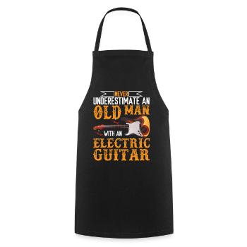 Underestimate An Old Man With An Electric Guitar - Kochschürze - Schwarz - Vorne - AI Model Male 185 dark (185cm)