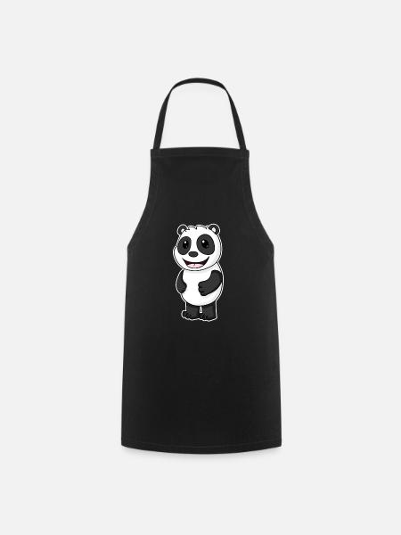 Panda Bär Panda Baby - Kochschürze - Schwarz