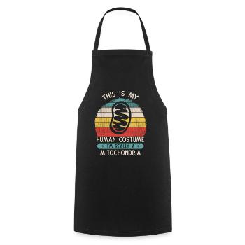 My Human Costume I'M A Mitochondria - Cooking Apron - black - Front - AI Model Male 185 dark (185cm)